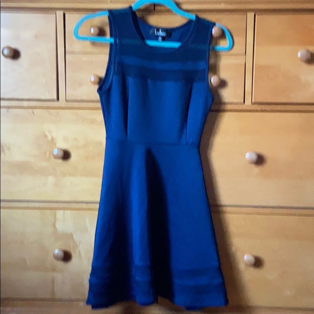 dark blue dress